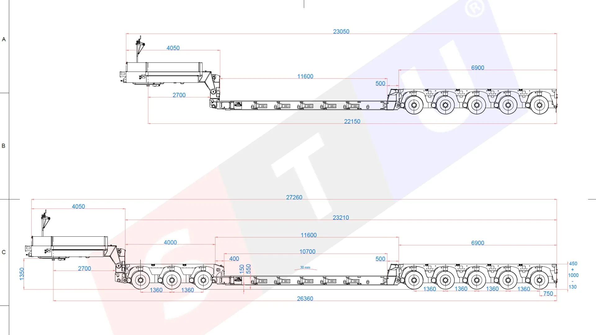 2 to 8 Axle and Modular Configurations